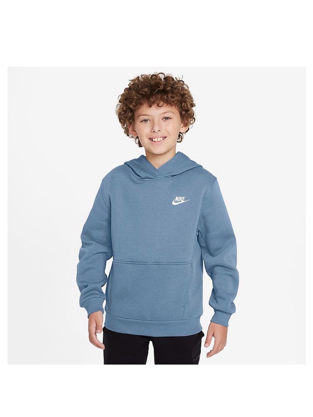 Nike Kids' Fit Sportswear Club Fleece Hoodie boys XL Work Blue